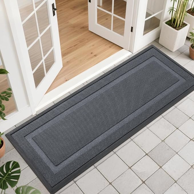 OLANLY Front Door Mat Indoor Outdoor Entrance, Waterproof All-Season, by OLANLY