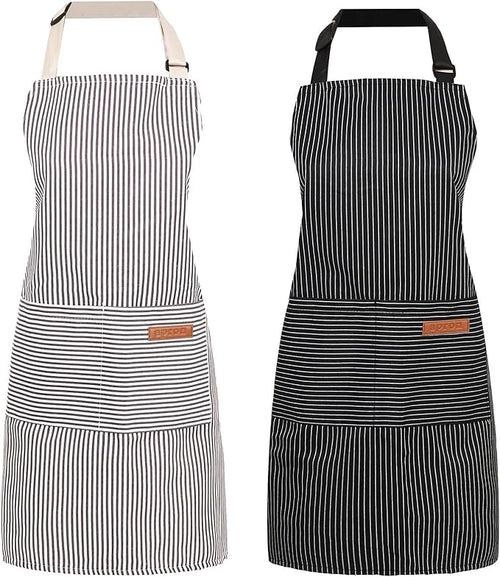 2 Pack Cooking Aprons Adjustable Bib Apron by Unknown