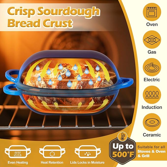 Homikit Enameled Cast Iron Dutch Oven