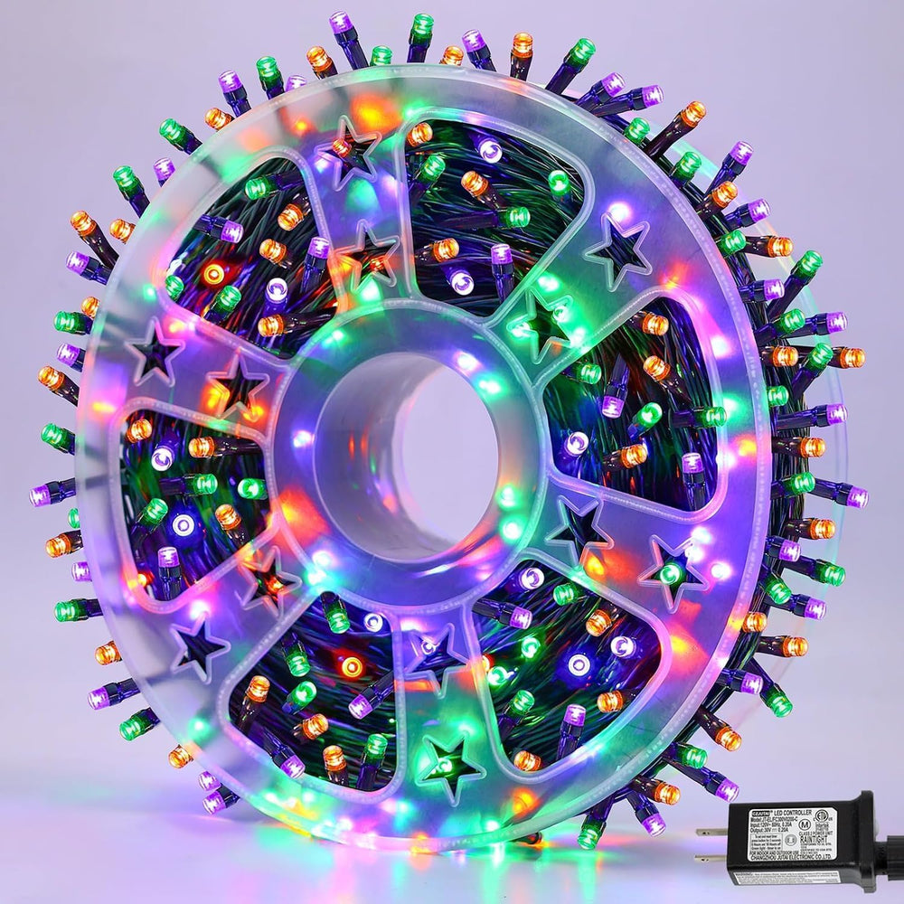Halloween String Lights Purple Orange and Green 328ft 1000 LED