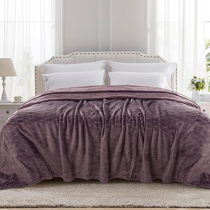 TOONOW Fleece Bed Blanket King Size 90x108 inches, Super Soft Fluffy Fuzzy by TOONOW