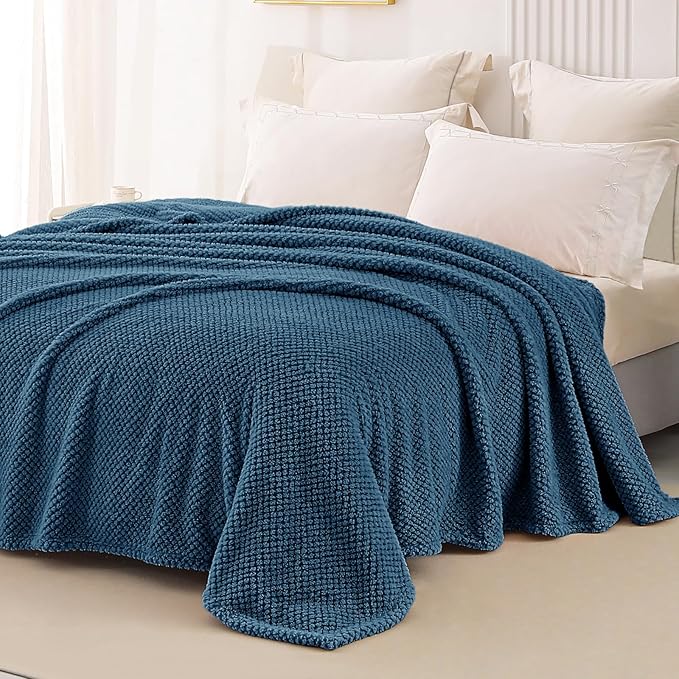 Whale Flotilla Queen Size Fuzzy Fleece Blanket - Image 4