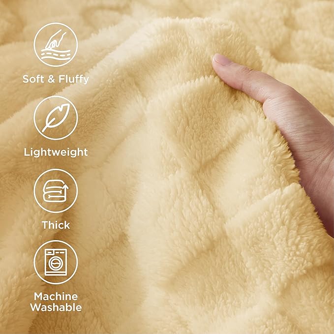 Bedsure GentleSoft Yellow Throw Blanket - Image 3