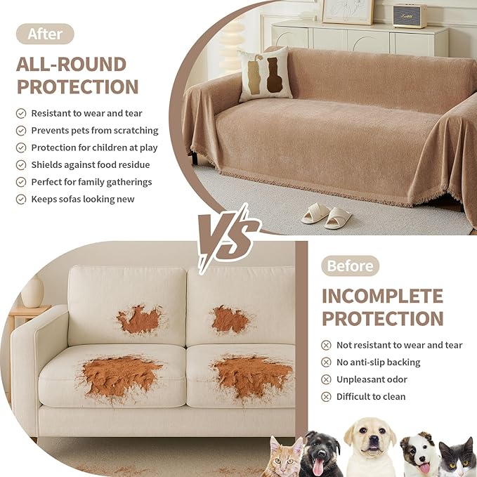 Armchair Couch Cover for Dogs 1 Cushion, Washable Recliner Covers Sofa Protector - Image 3