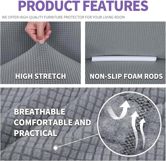 ZNSAYOTX Stretch Oversized Couch Cover Universal Sofa Covers - Image 4