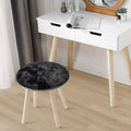 Tie Dye Black Round Rugs Small 2x2 ft Fluffy Circle Rug Furry Carpet Shaggy by JiaoBaba