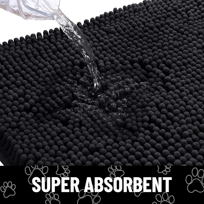Smiry Dog Door Mat for Muddy Paws, Absorbent Dirt Trapper Non Slip Quick Dry - Image 5