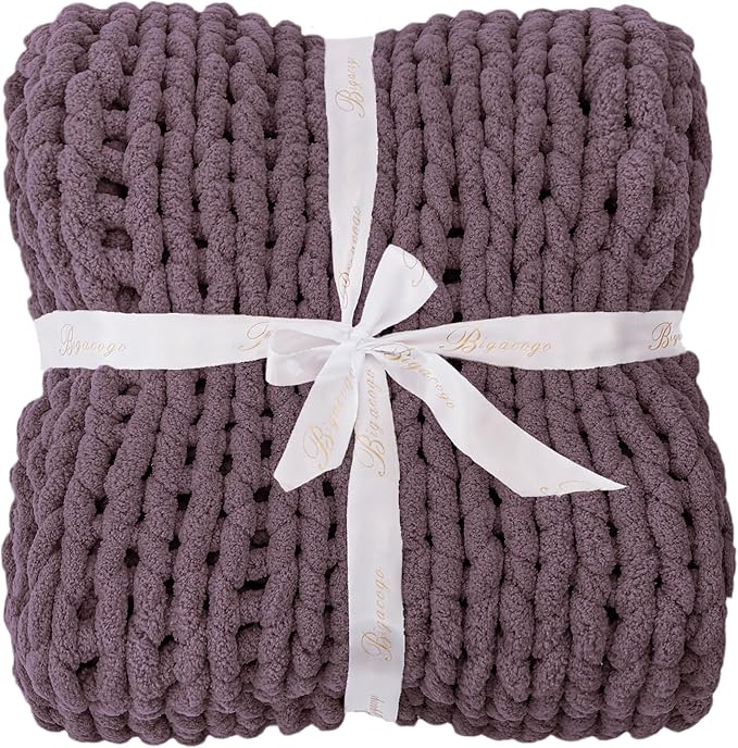 Bigacogo Chunky Knit Throw Blanket - Image 8
