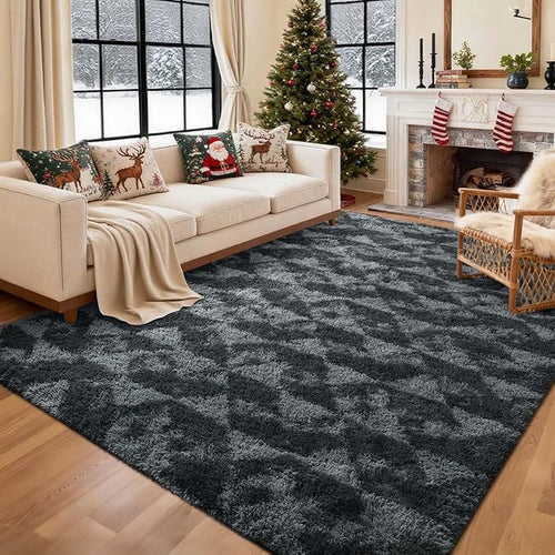 5x7 Ft Large Shag Rugs for Bedroom Living Room for Men Boys, Tie Dyed Ultra by Cuzwlovita
