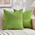 Fancy Homi Set of 2 Lime Green Samll Decorative Throw Pillow Covers 14x14 Inch by Fancy+Homi