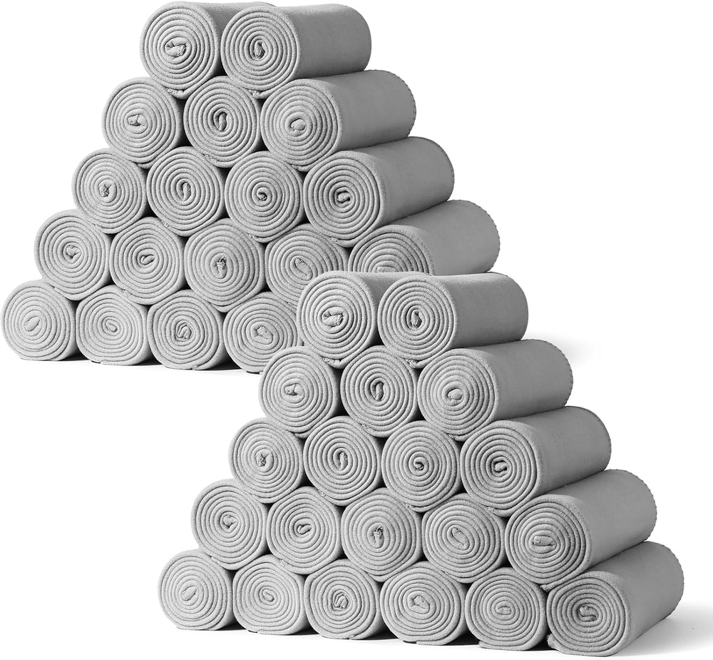 40PCS Gray Blankets Bulk 50 X 60, Soft Lightweight Throw Blanket Kit Cozy Bla...