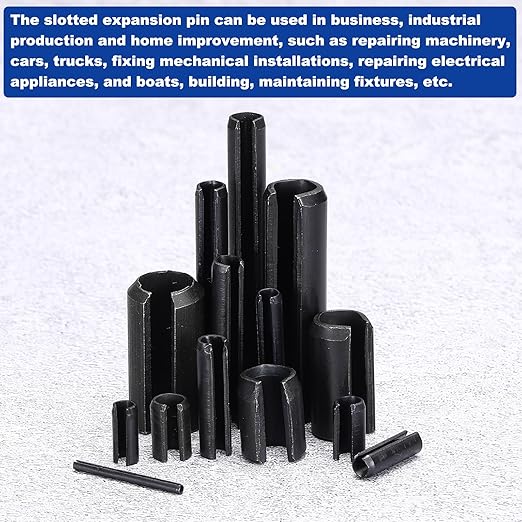 MECCANIXITY 25Pcs Slotted Split Roll Pins 1/2 Inch Dia. 3/5 Inch Length 65Mn - Image 5