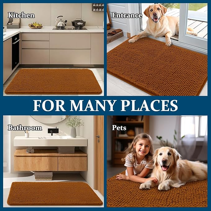 OLANLY Dog Door Mat for Muddy Paws 30x20, Absorbs Moisture and Dirt, Absorbent - Image 8