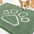 OLANLY Dog Door Mat for Muddy Paws 30x20, Paw Print Design, Absorbs Moisture by OLANLY