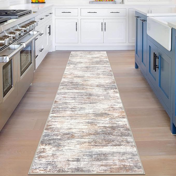 KOZYFLY Modern Abstract Hallway Runner Rug, 2x8 Kitchen Rugs Non-Slip Washable - Image 3