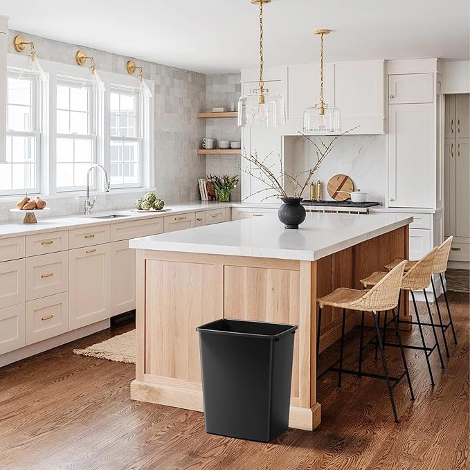 ROOMTEC 35QT Kitchen Trash Can, Sturdy and Lightweight Slim Trash Can, Trash - Image 6