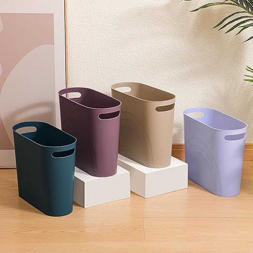 rejomiik Small Trash Can, 3.5 Gallon Slim Garbage Can Plastic Waste Basket - Image 5