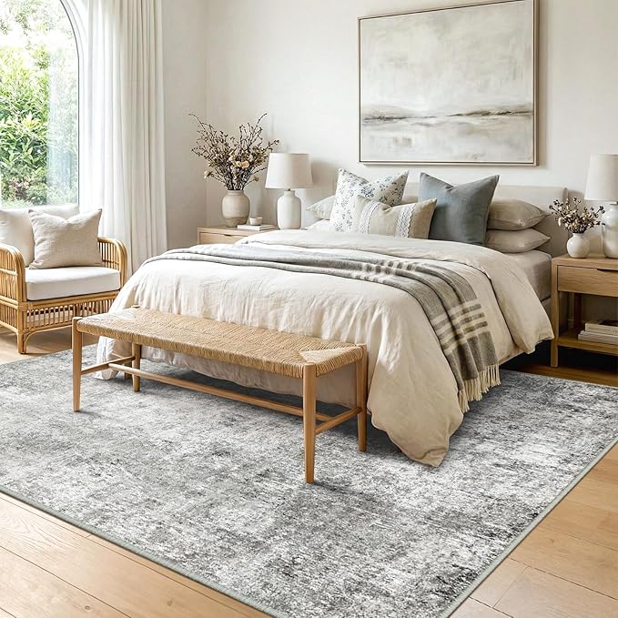 Washable Area Rugs 5'x7' Non-Slip Modern Abstract Soft - Image 2