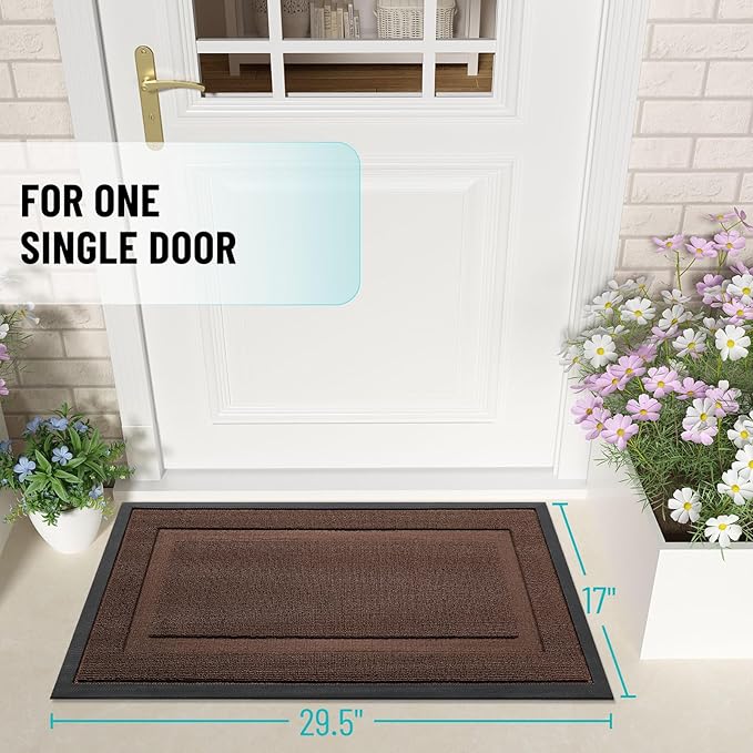 OLANLY Front Door Mat Indoor Outdoor Entrance, Waterproof All-Season, - Image 2