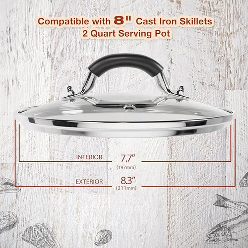 8 Inch Tempered Glass Lid Compatible - Image 2