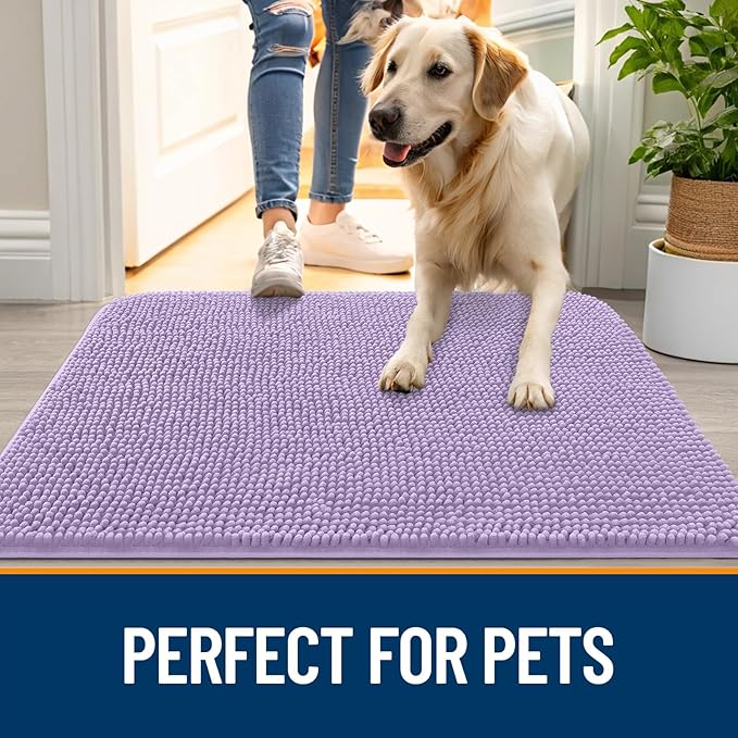 OLANLY Dog Door Mat for Muddy Paws 30x20, Absorbs Moisture and Dirt, Absorbent - Image 6