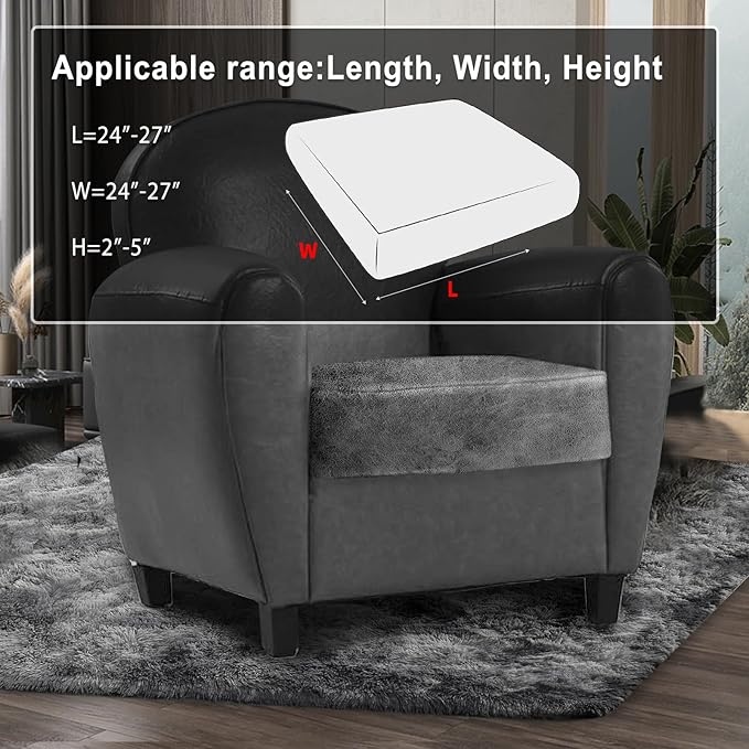 Leather Look Couch Cushion Covers Sofa Seat Slipcovers Sets Couches Furniture - Image 3
