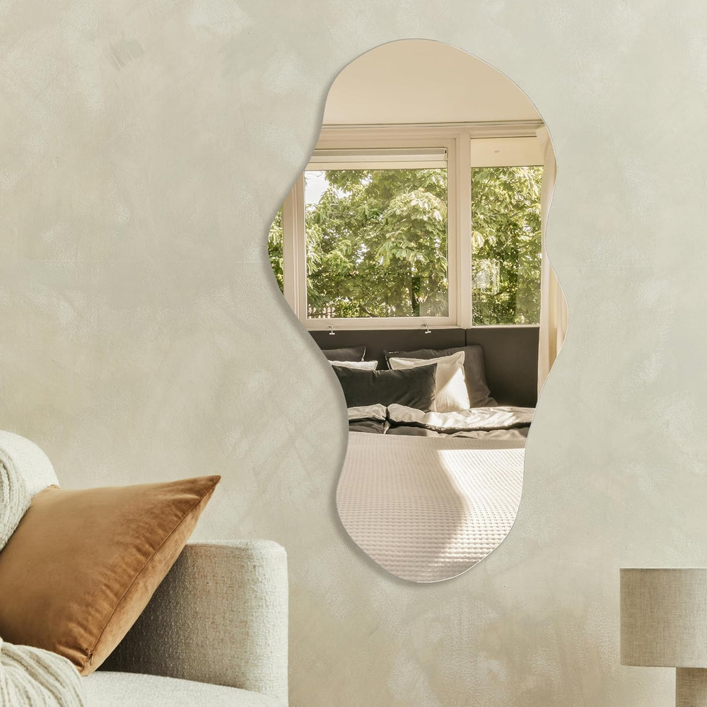 PERFNIQUE Irregular Wall Mirror Asymmetrical Mirror, 43''x24''...