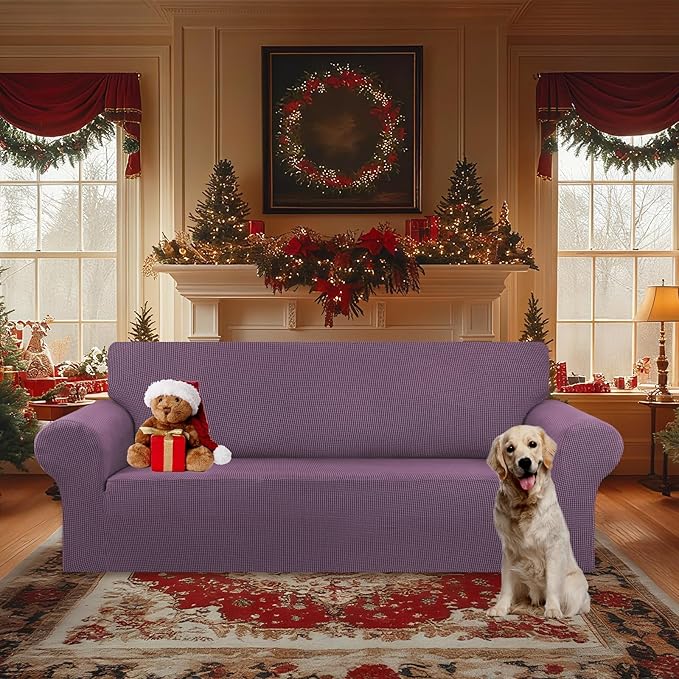 KEKUOU Stretch Oversized Sofa Slipcover 1 Piece Couch Sofa Cover Furniture - Image 2