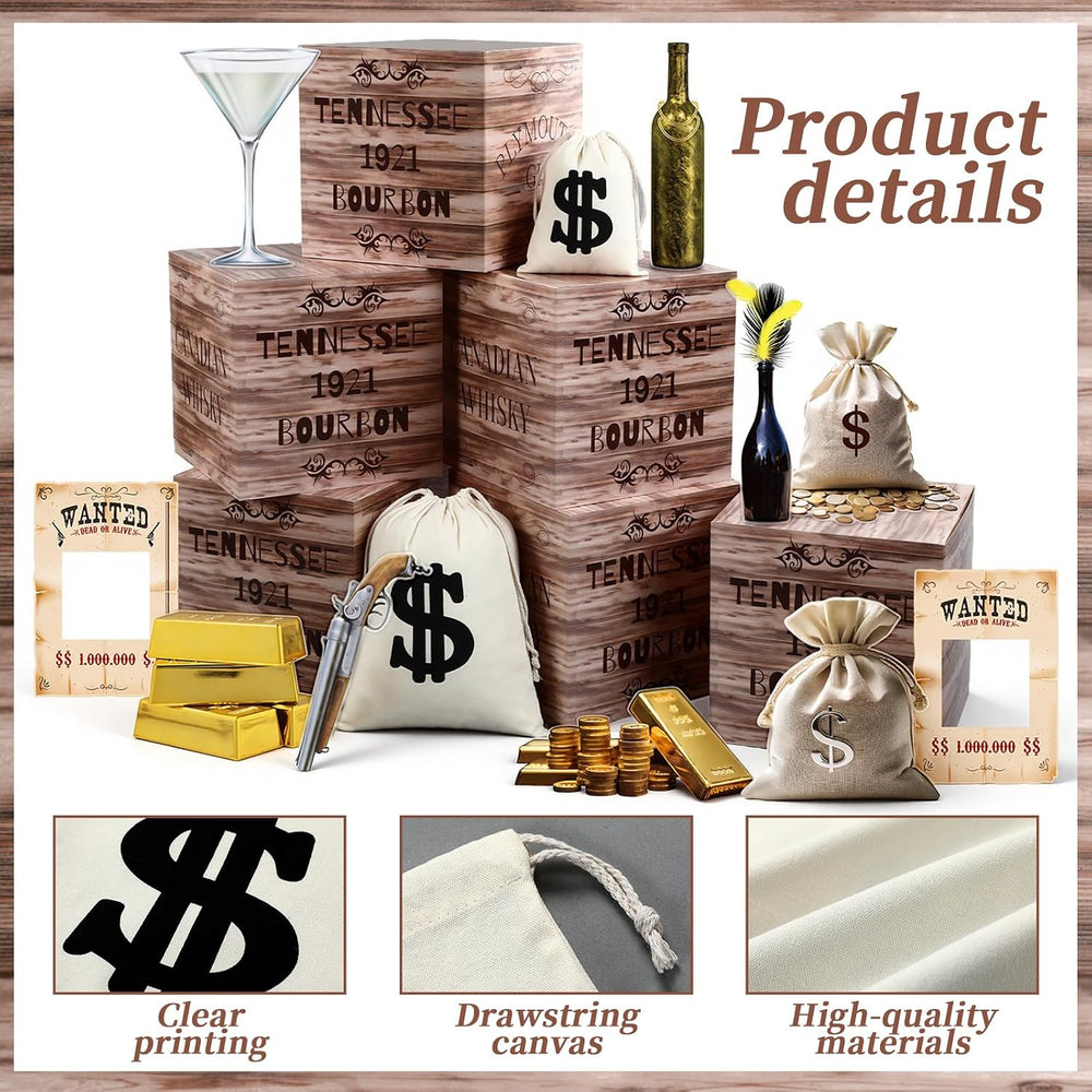 Eaasty 19 Pcs Halloween Speakeasy Trunk or Treat Decorations Set