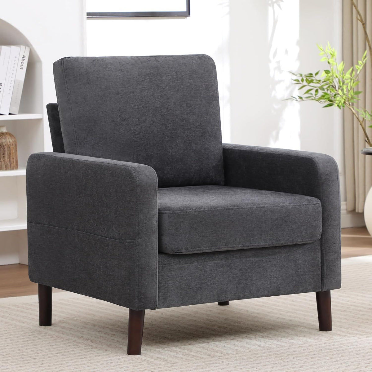 accent chair for living room, modern reading chair, main product view