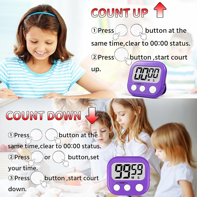 Timer for Kids Teachers Supplies Digital Kitchen Timers for Cooking Large - Image 7