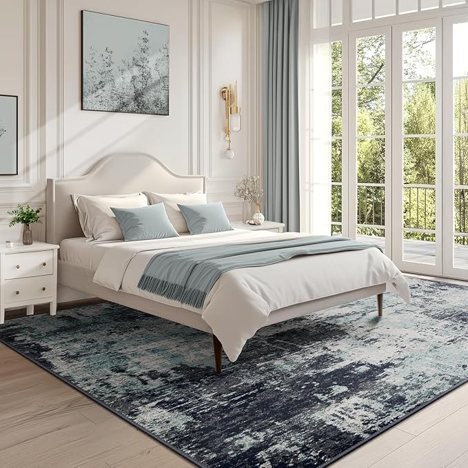 Washable Area Rugs 5'x7' Non-Slip Modern Abstract Soft - Image 2