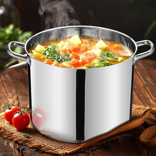 14 QT Stainless Steel Large Stock Pot, LIANYU Heavy Stockpot - Image 2