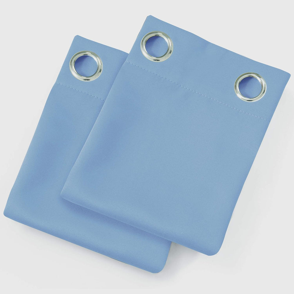Sky Blue Thermal Blackout Curtains/52 x 84 Inch/Set of 2 Panels Room Darkenin...