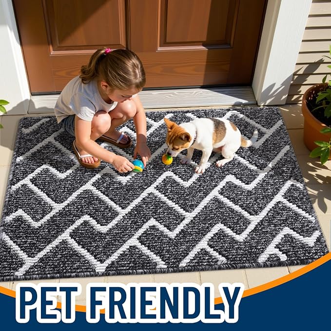 OLANLY Front Door Mat, Non-Slip Rubber Backing, Dirt Resistant and Absorbent - Image 6