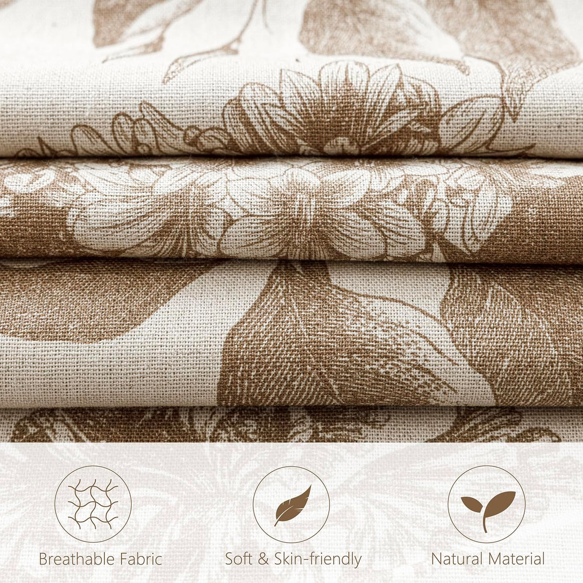foindtower decorative linen floral throw pillow covers 22×22,light shown in use