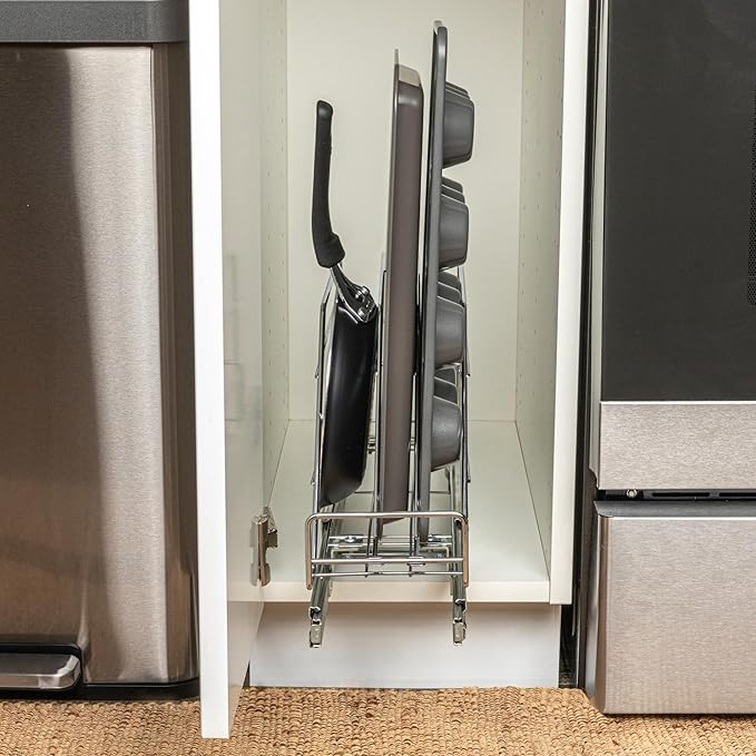 Household Essentials Glidez Multipurpose Chrome-Plated Steel Pull-Out/Slide-Out