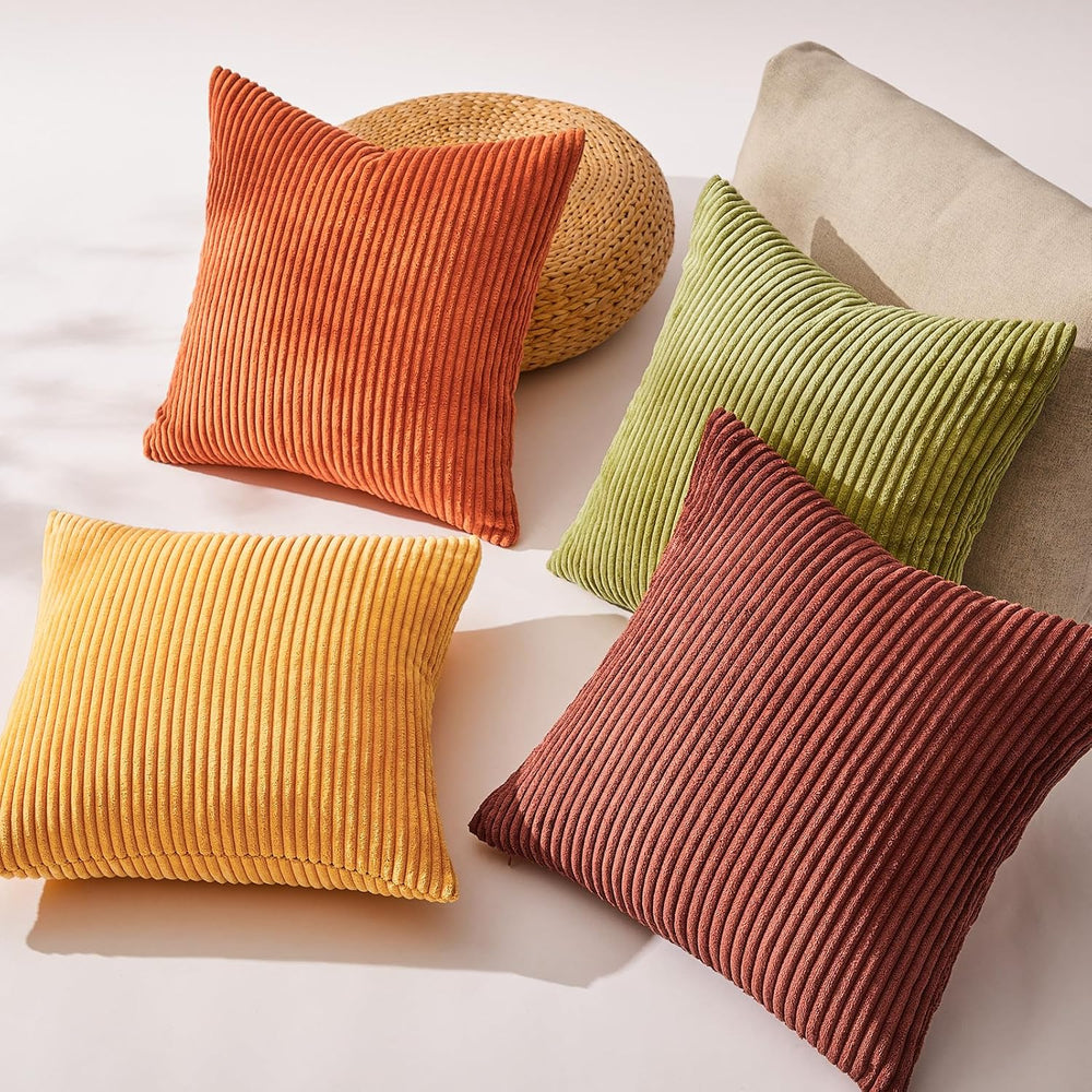 Topfinel Throw Pillow Cover 4pc Set - Multi Yellow Burnt Orange Combo - 22&qu...