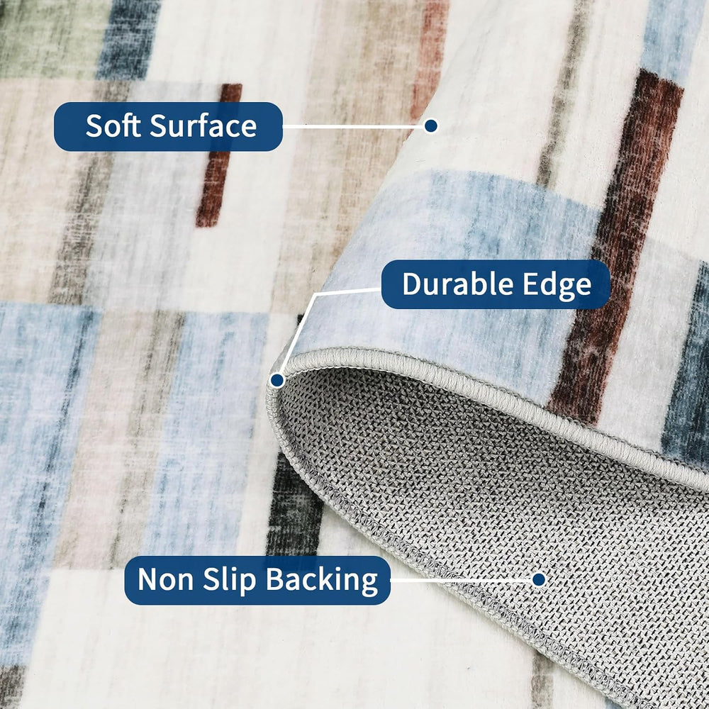 Garvee Geometric Washable Runner Rug 2x10 Entryway Rug Non Slip Kitchen Rugs ...