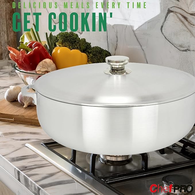ALUMINUM CALDERO STOCK POT by Chef Pro, Superior Cooking Performance - Image 3
