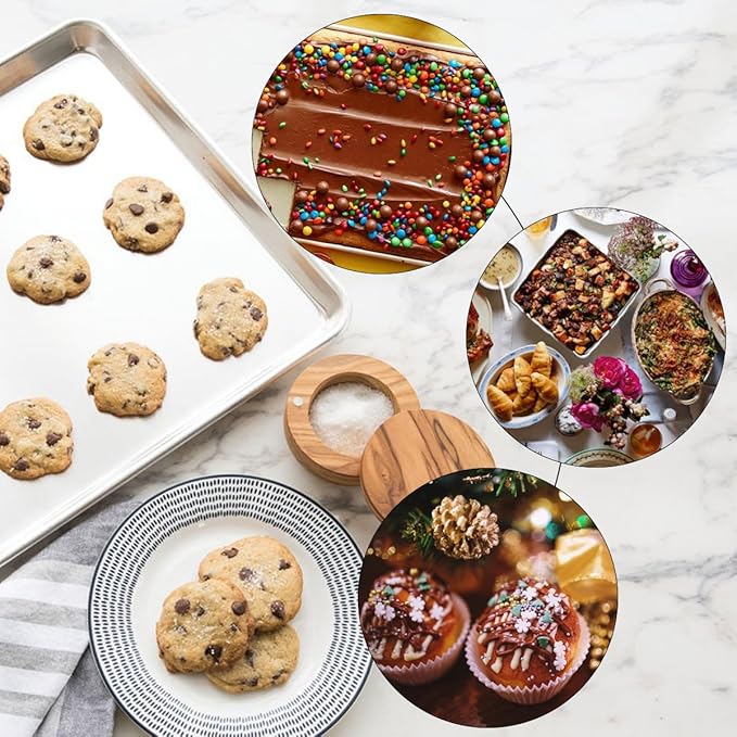 Baking Sheets Set of 2, Bastwe 16 inch Cookie Sheets & Stainless Steel Baking - Image 6