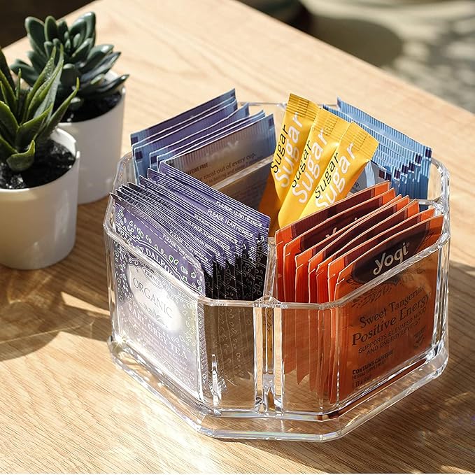 Acrylic Tea Bags Holder Coffee Sugar Bag Case Guest Room Organizer Storage - Image 5