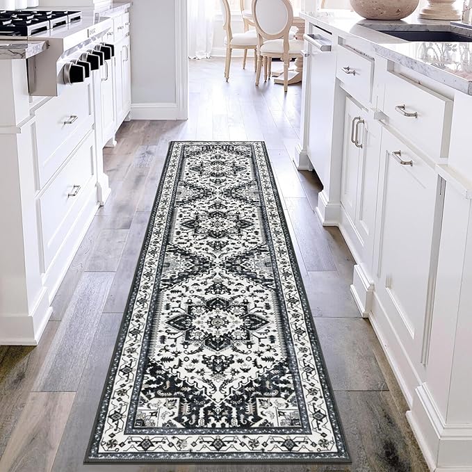 Yamaziot Washable Runner Rug, 2x8 Non-Slip Boho Vintage Hallway Rug Runner - Image 6