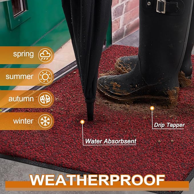 Mibao Front Door Mat, Dirt Trapper Welcome Mat - Image 3