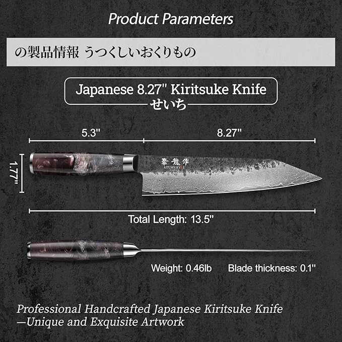 8.27 Inch Japanese Kiritsuke Chef Knife