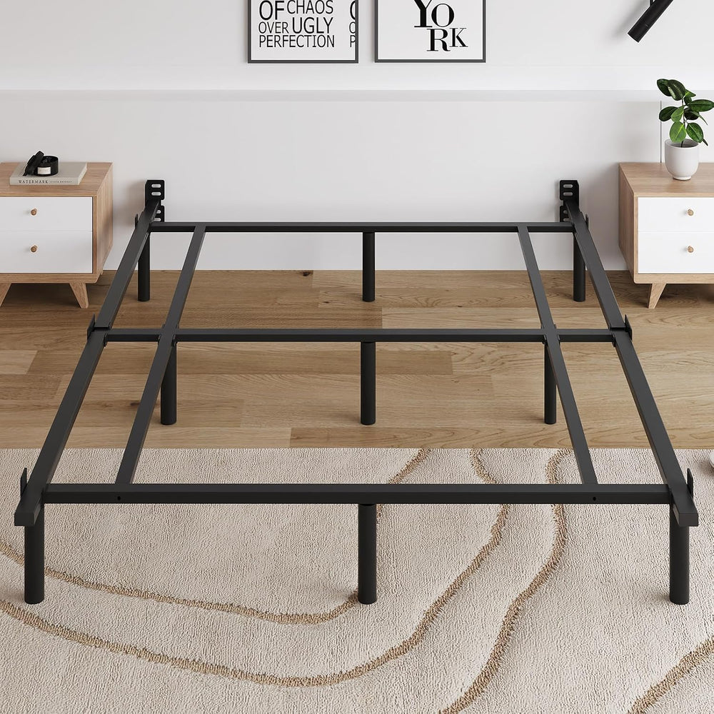 Full Size 7 Inch Low Profile Metal Platform Bed Frames, Adjustable Length