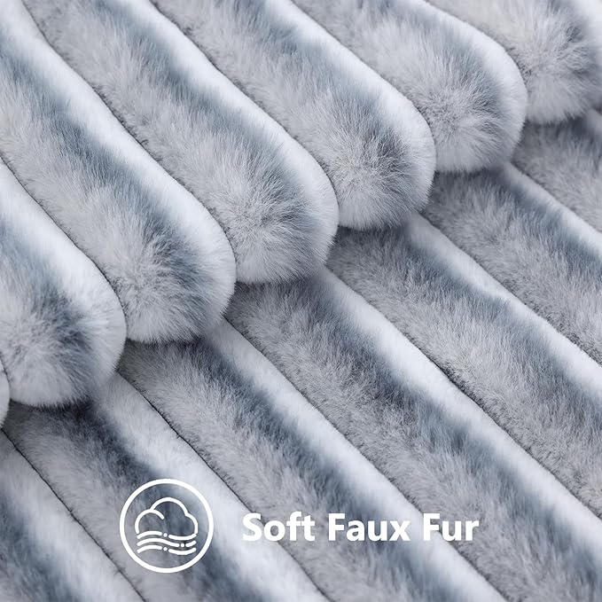 decorUhome Cozy Faux Fur Throw Pillow Covers 26x26 Set of 2 Decorative Soft - Image 3