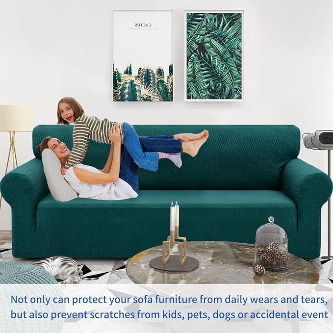 ZNSAYOTX 1 Piece Jacquard Chair Slipcovers - Image 2
