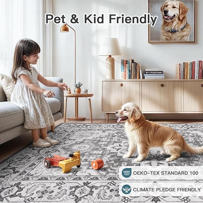Lofus 5x7 Area Rugs for Living Room, Washable Area Rug, Rugs for Bedroom - Image 3