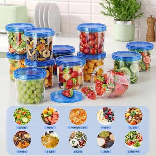 6 Pack-24 OZ Freezer Storage Containers Set, Small Plastic Containers - Image 2